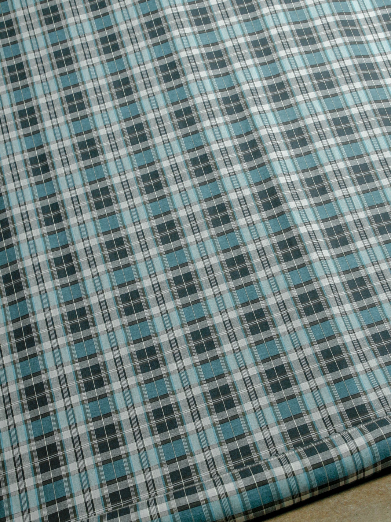 2000’s Banshu JAPAN Yarn-Dyed Turquoise Check Fabric