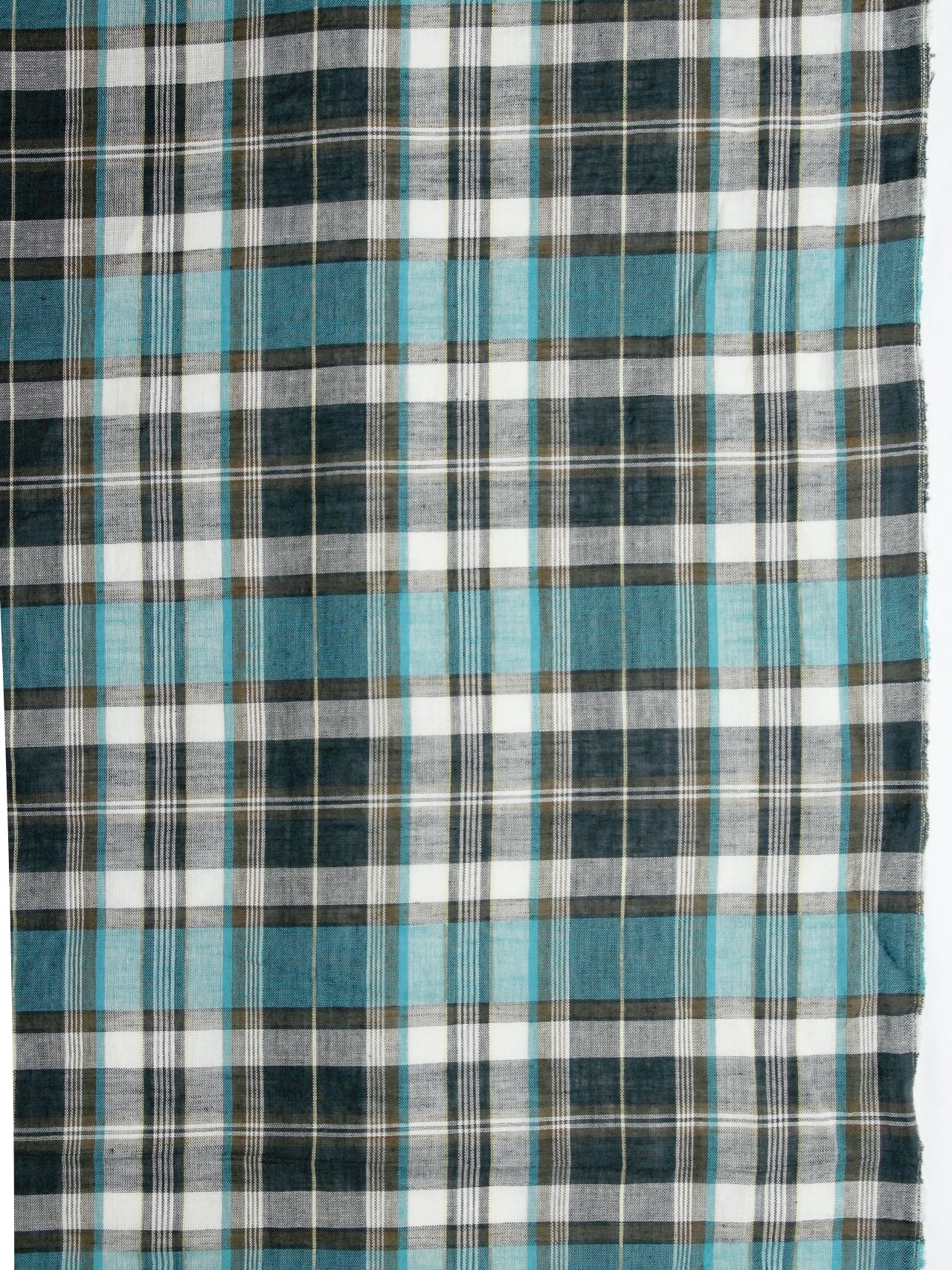 2000’s Banshu JAPAN Yarn-Dyed Turquoise Check Fabric