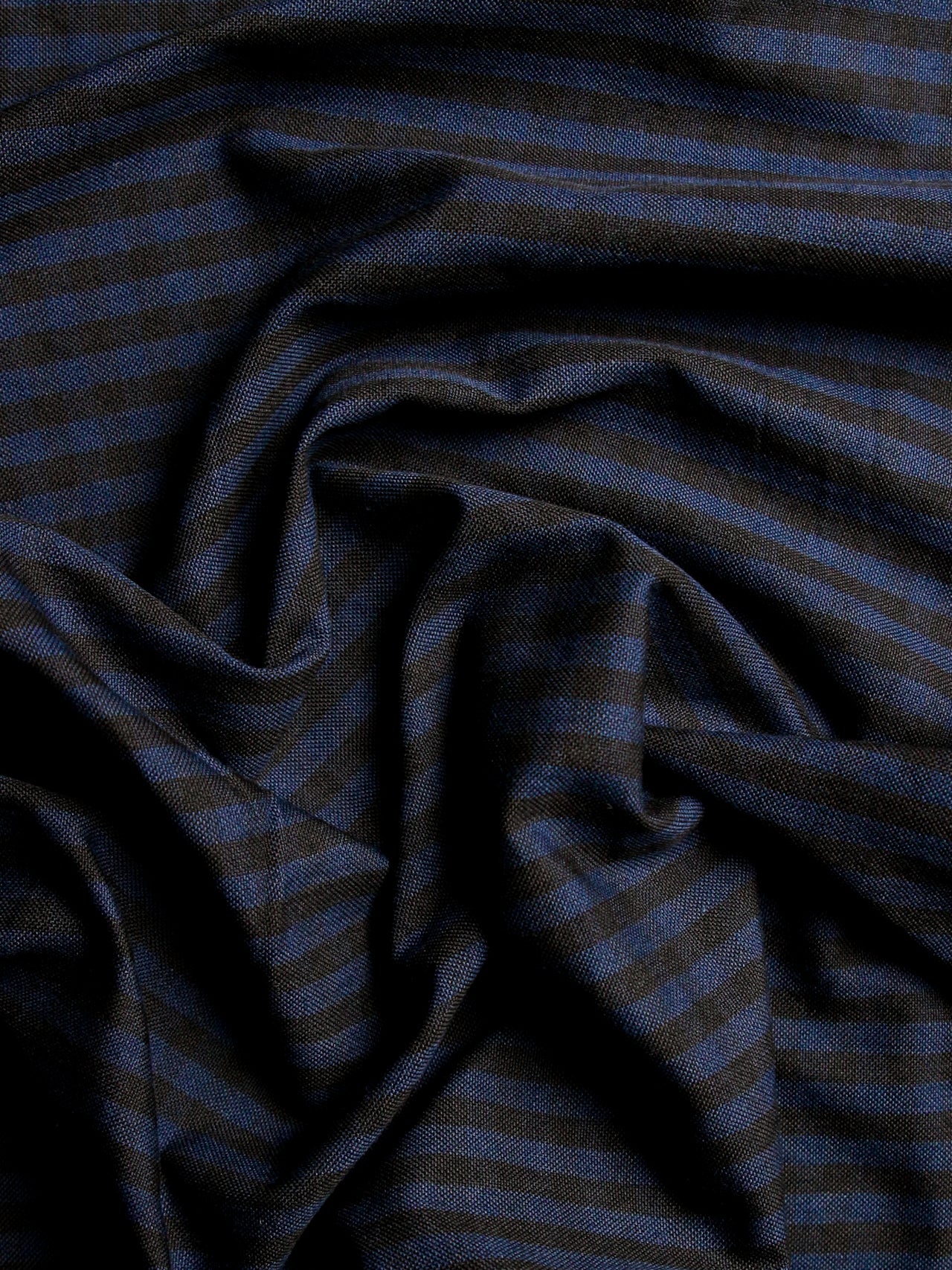 2000’s BANSHU JAPAN Yarn-Dyed Navy Stripe Fabric