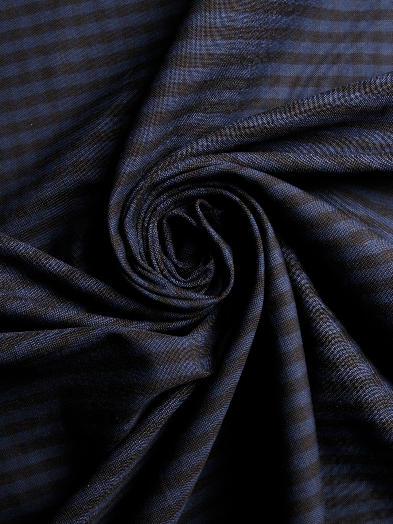 2000’s BANSHU JAPAN Yarn-Dyed Navy Stripe Fabric