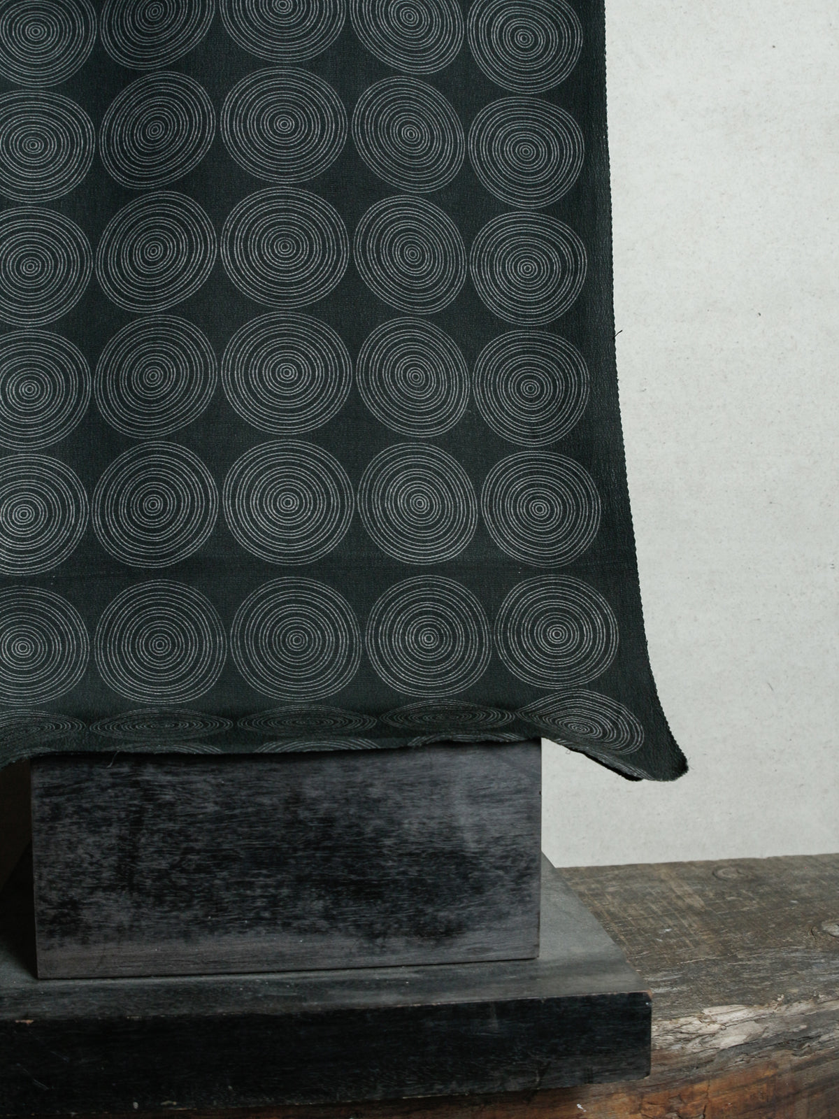 1980's JAPAN Concentric Circle Pattern Washed Kimono Fabric