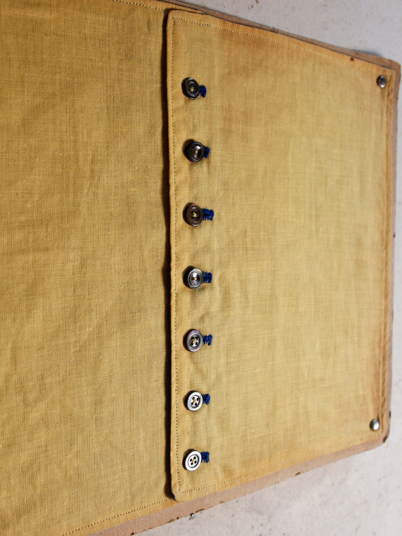 Circa 1950's Sewing sample of buttonholes for handcrafts