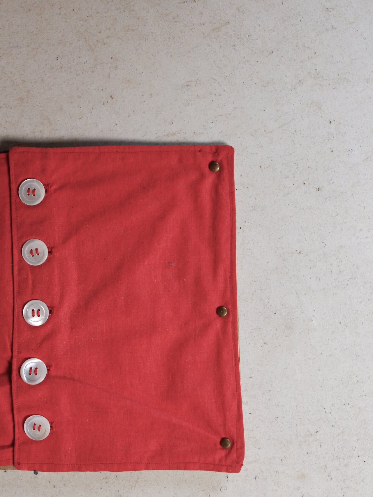 Circa 1950's Sewing sample of buttonholes for handcrafts
