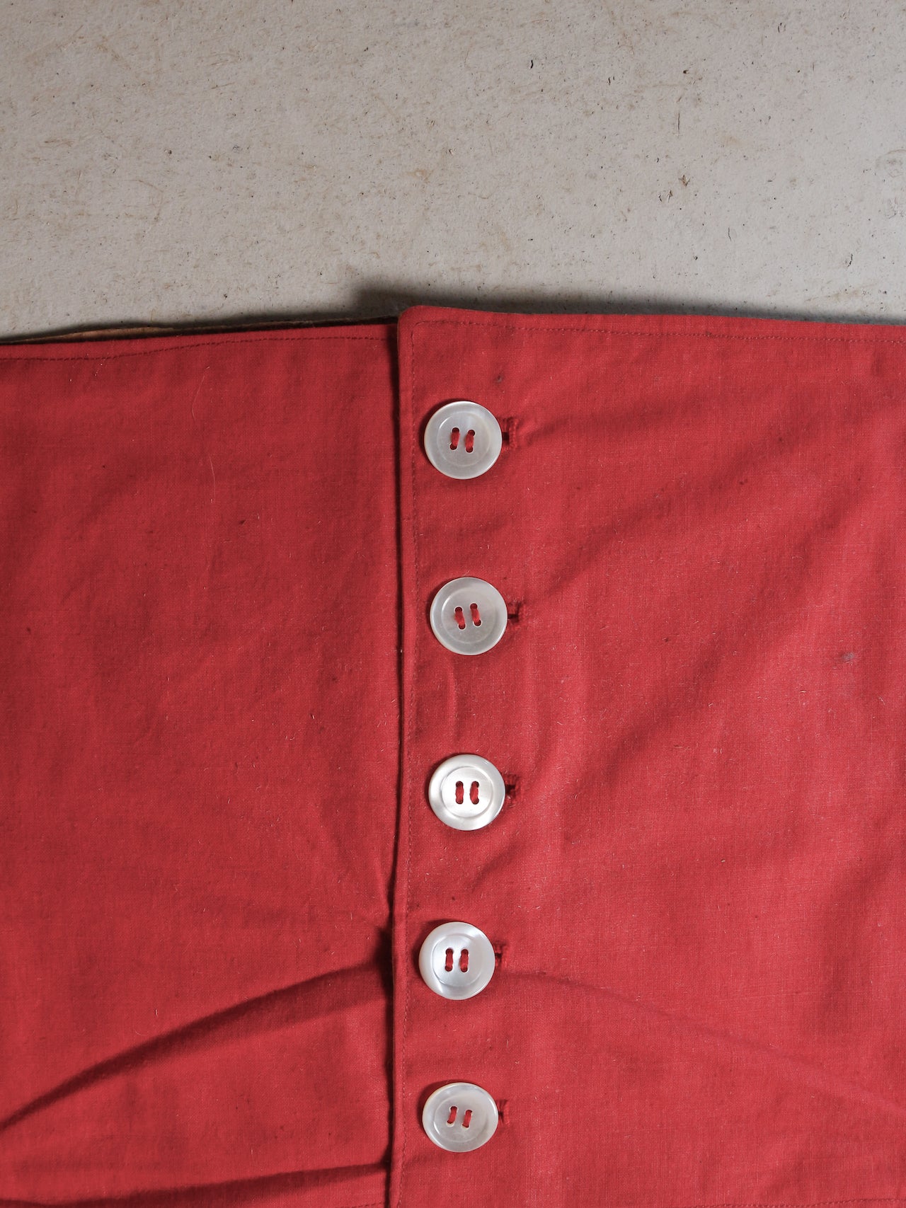 Circa 1950's Sewing sample of buttonholes for handcrafts