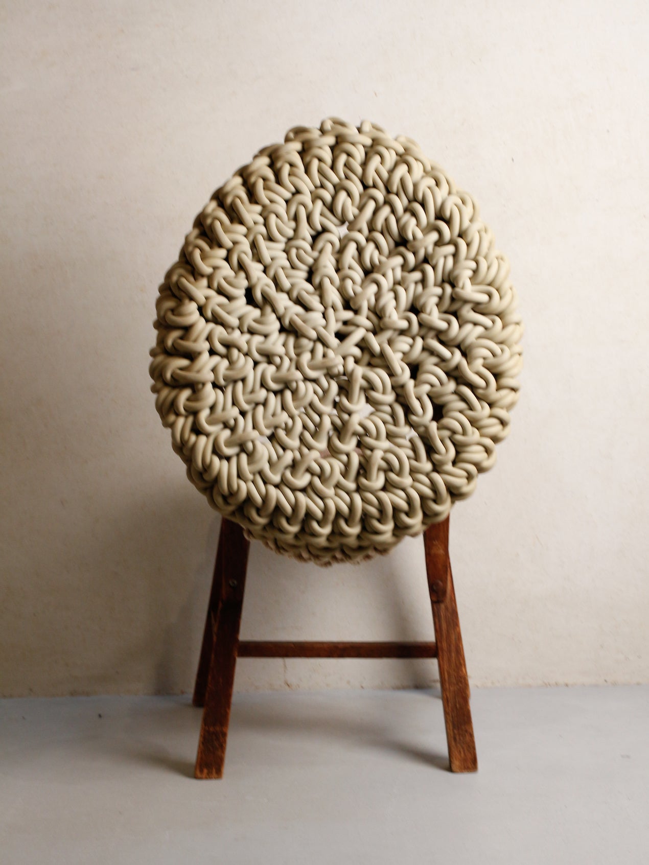 Circa 2000's Italy? Large Size Hand Knitting Basket
