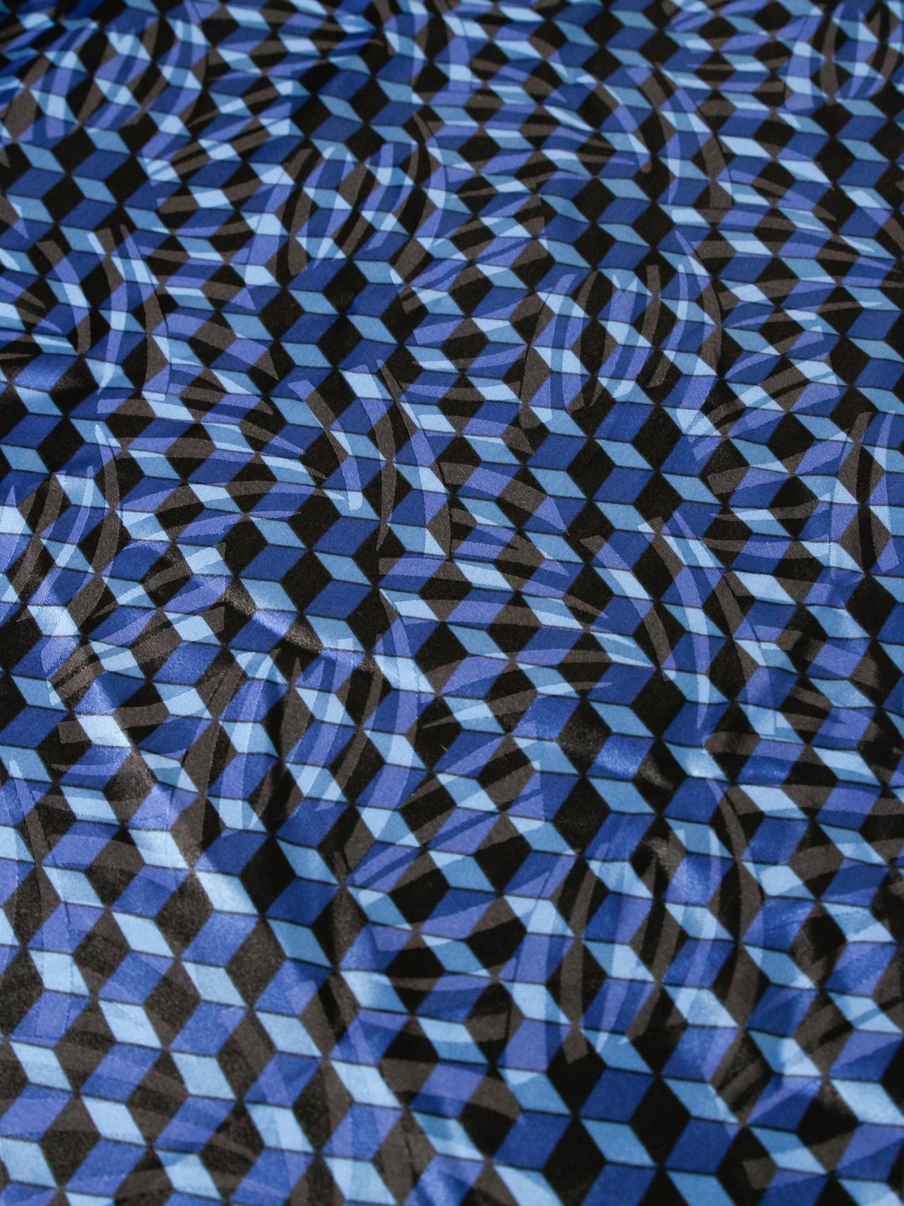 1990's USA Cubical pattern Fabric