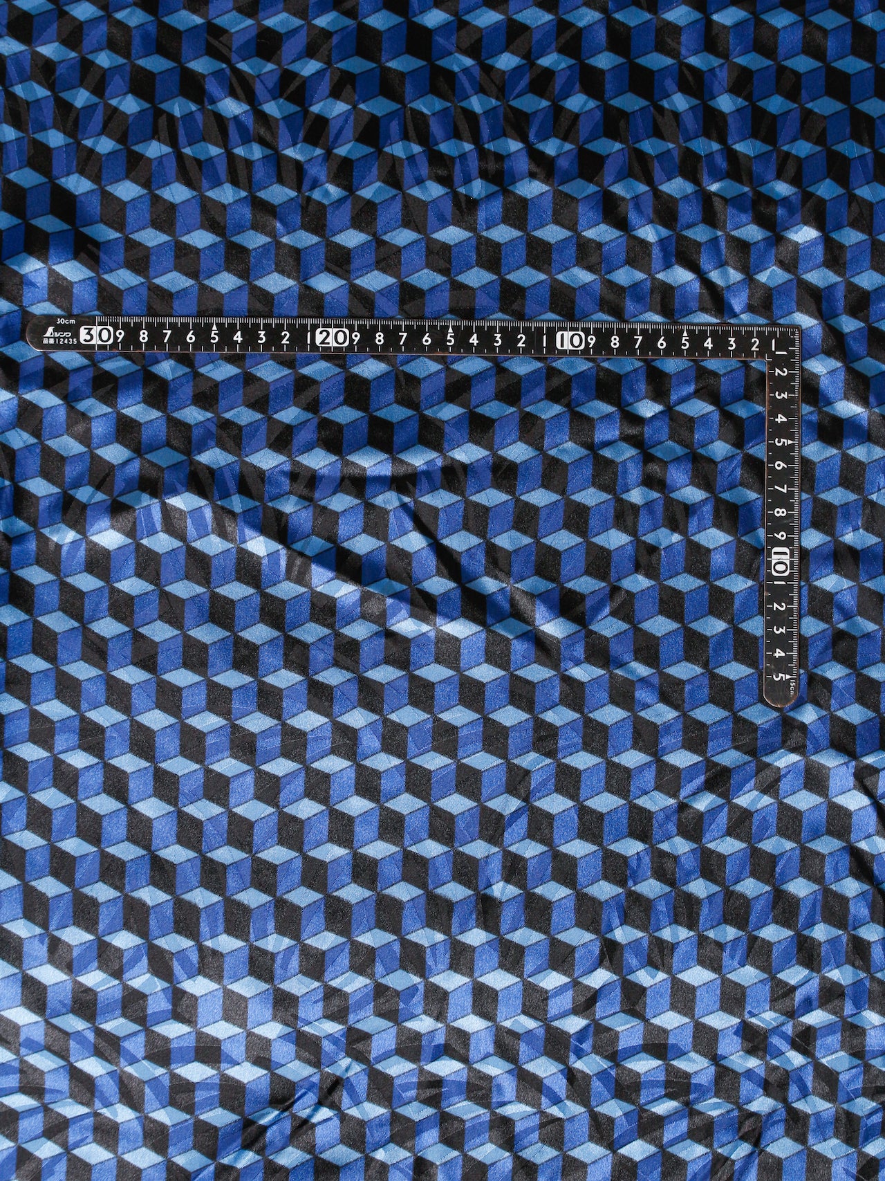 1990's USA Cubical pattern Fabric