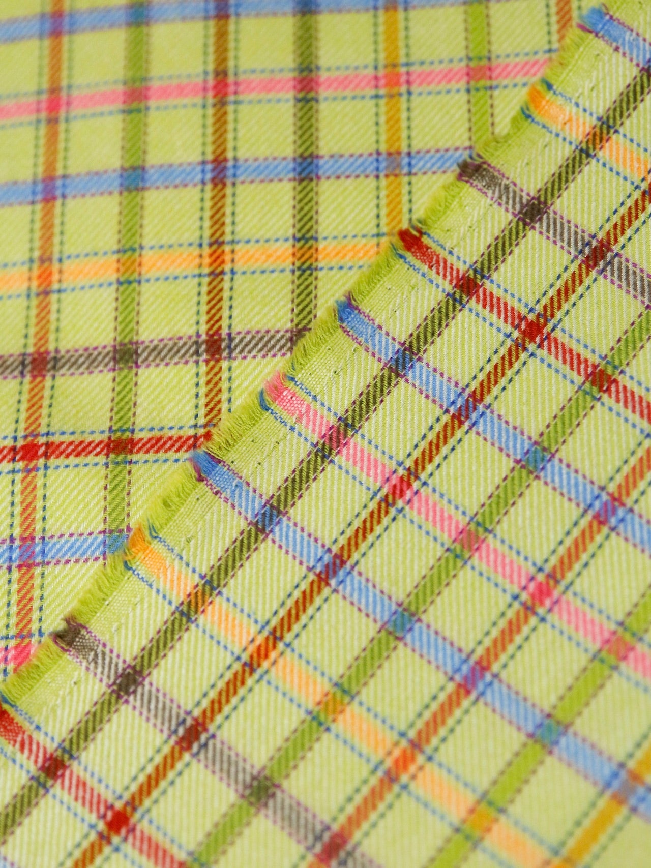 2000's ENGLAND Flannel Check Fabric