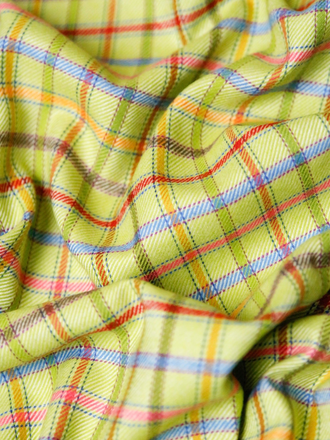 2000's ENGLAND Flannel Check Fabric