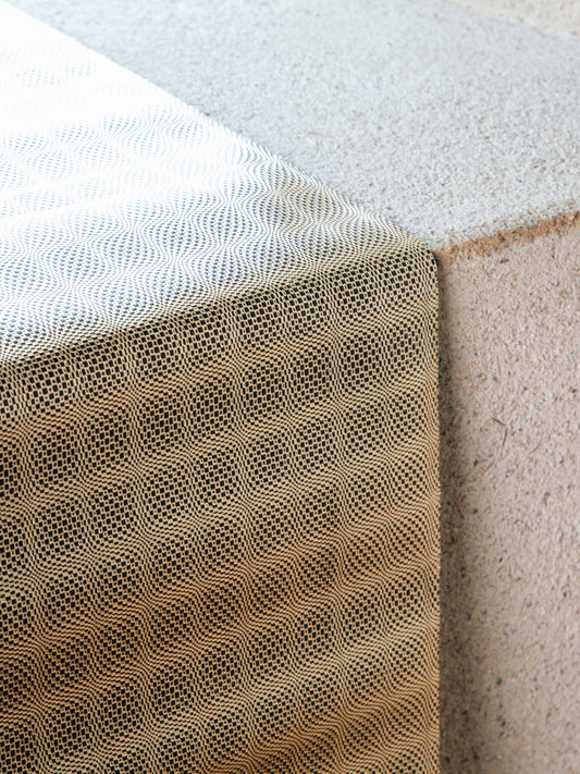 2000's JAPAN Metallic Geometric Fabric