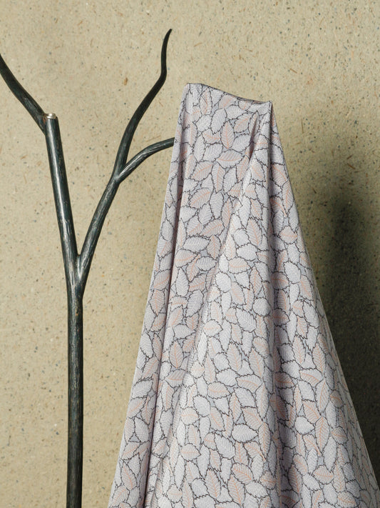 2000's FRANCE Leaf Patterned Fabric