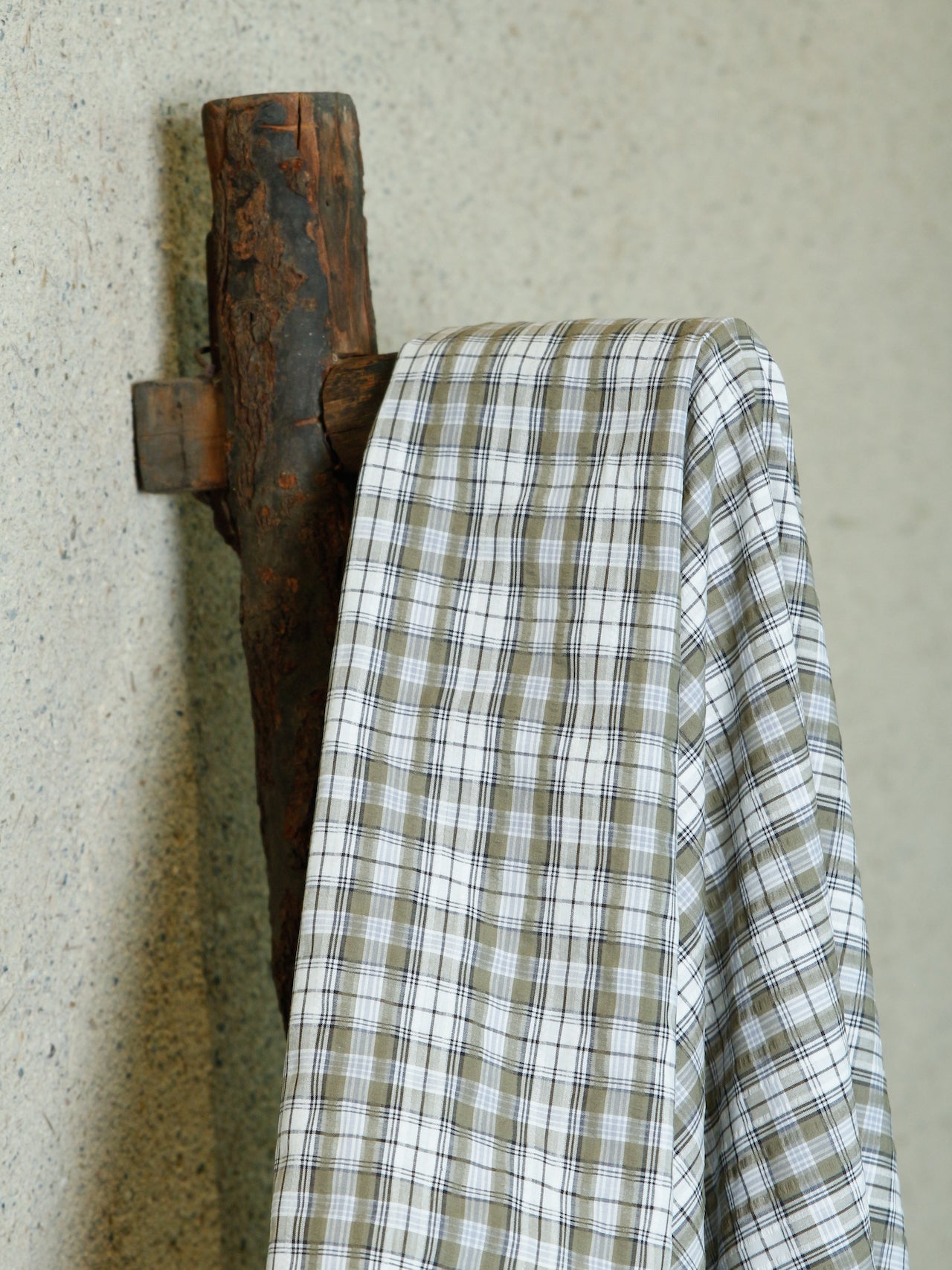 2000’s JAPAN Seersucker Check Shirt Fabric