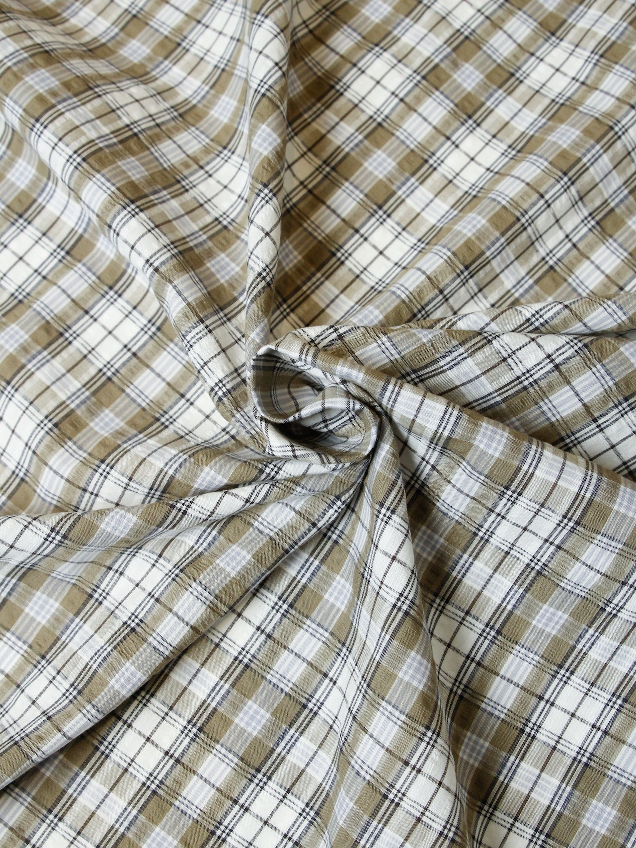 2000’s JAPAN Seersucker Check Shirt Fabric