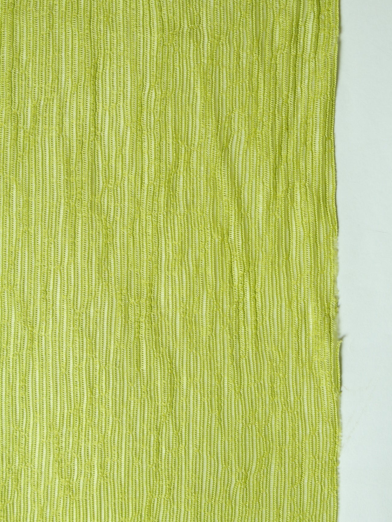 2000's ITALY PL/VIS Neon Yellow Mesh Fabric