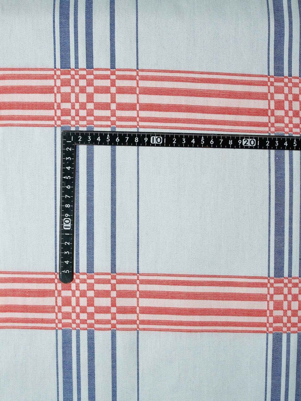 1990's USA Checked Border Pattern Fabric