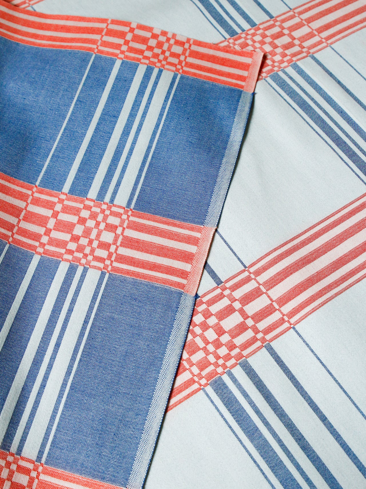 1990's USA Checked Border Pattern Fabric