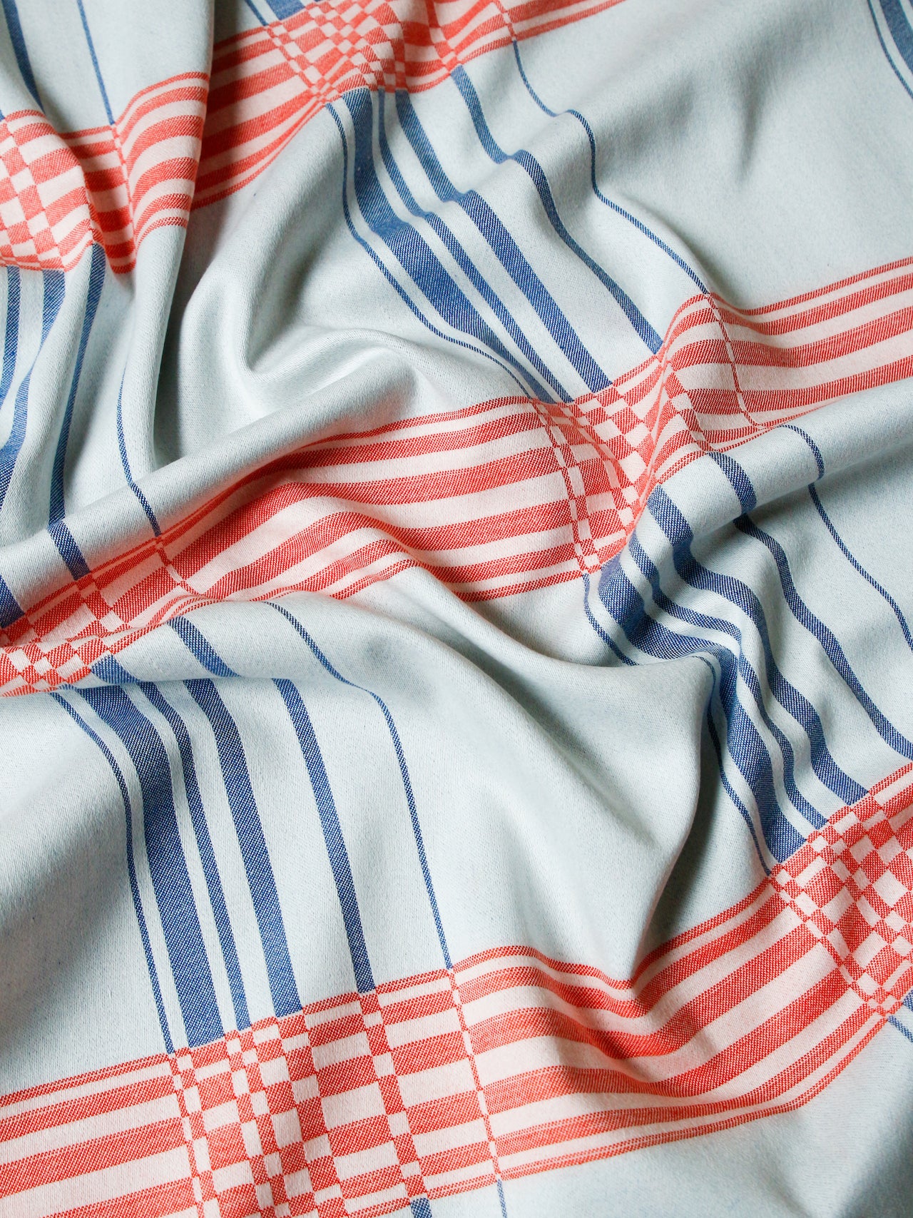 1990's USA Checked Border Pattern Fabric