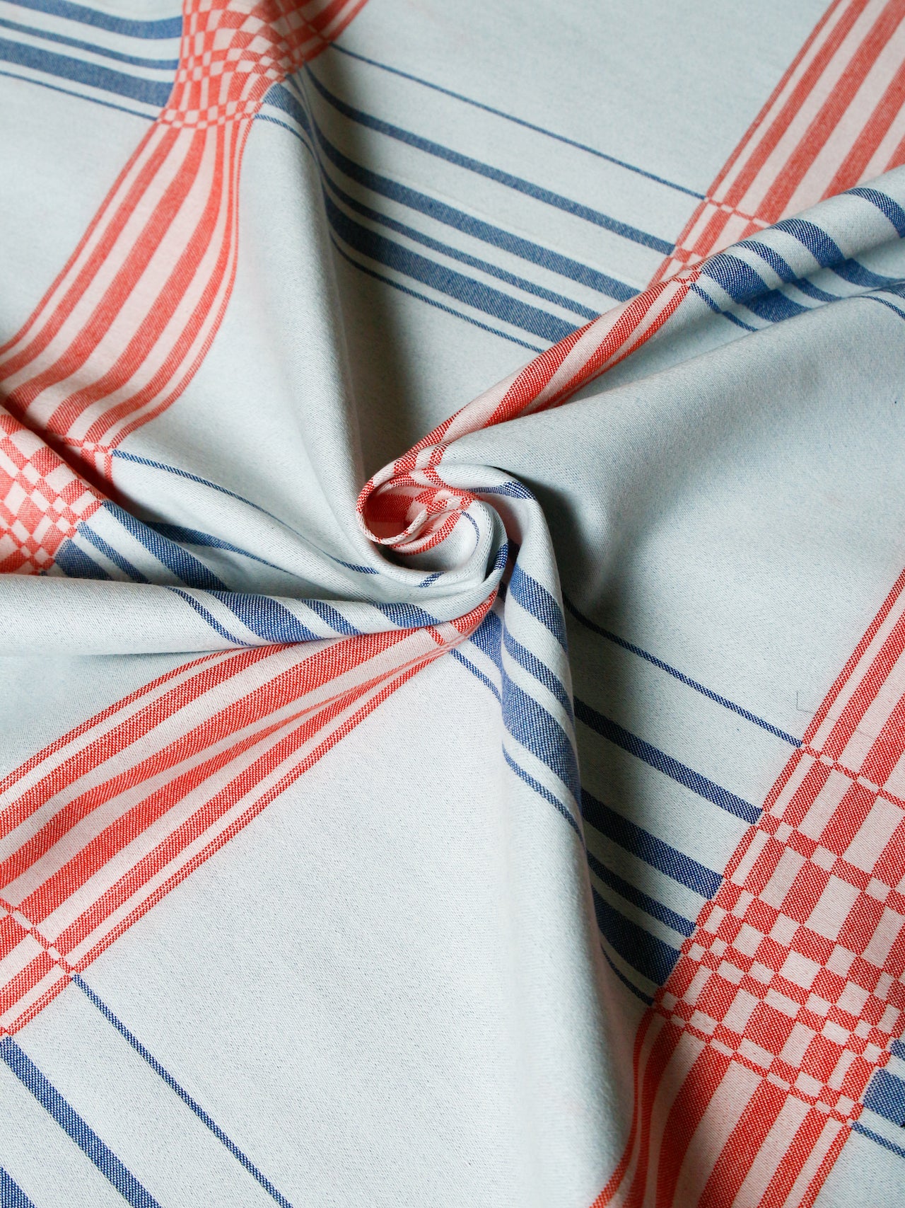 1990's USA Checked Border Pattern Fabric