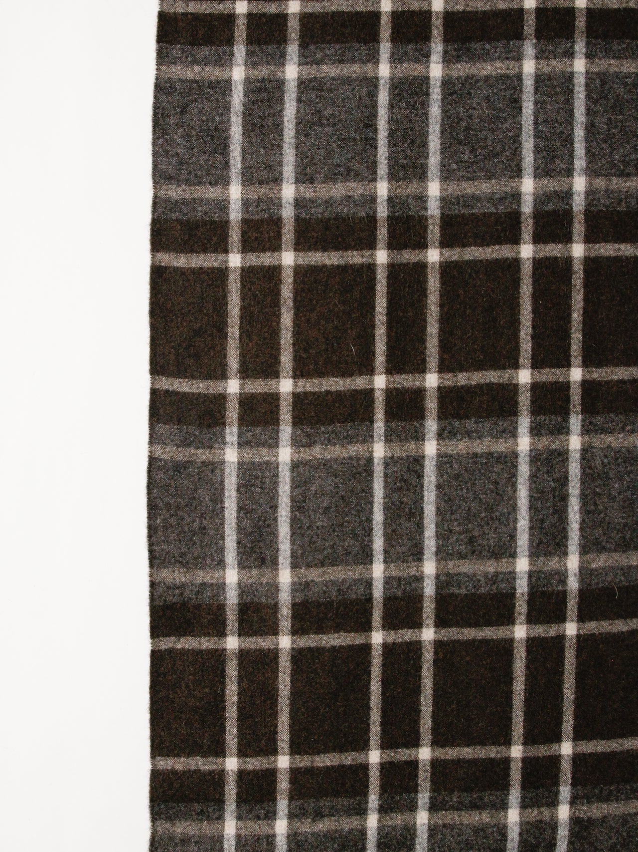 2000's ITALY Wool Flannel Check Fabric
