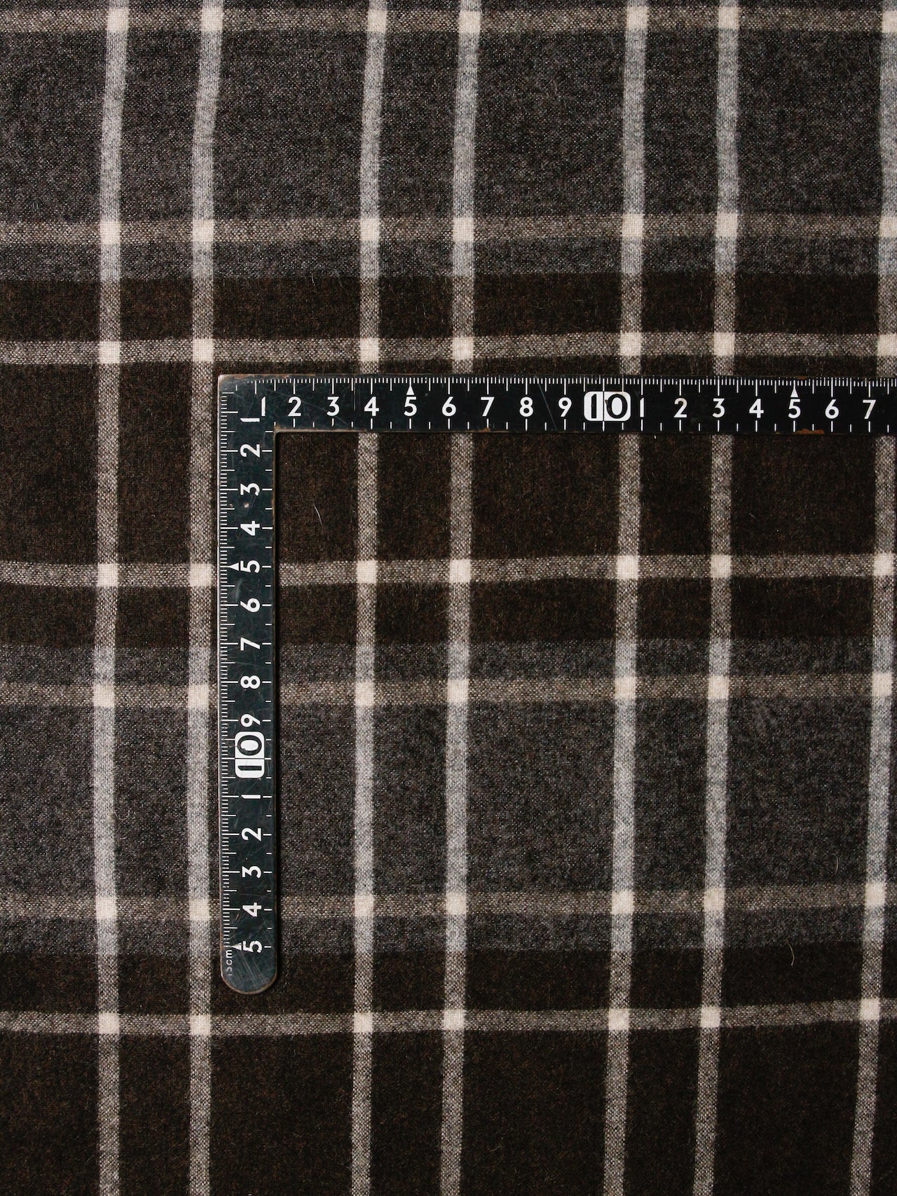 2000's ITALY Wool Flannel Check Fabric