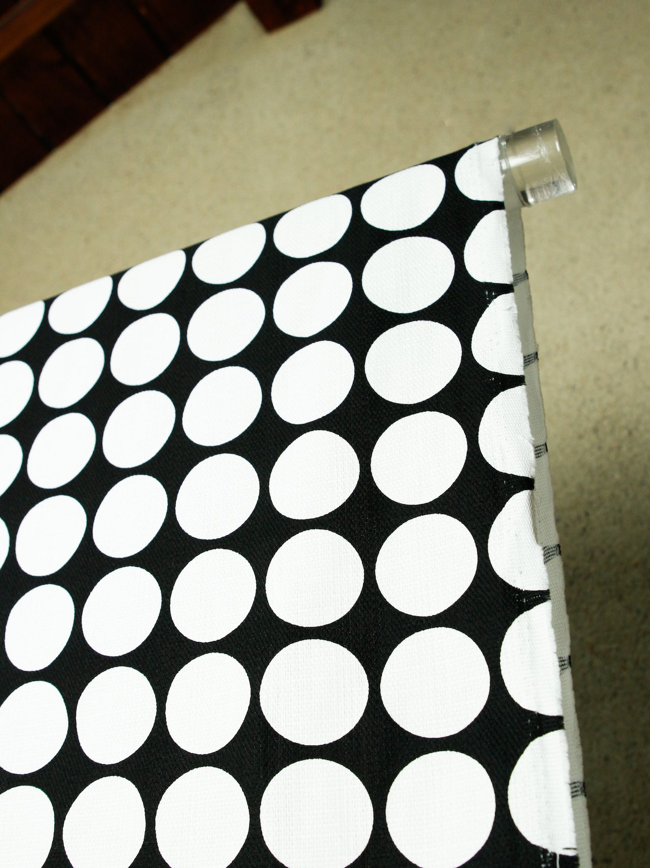 2000's FRANCE Monotone Dot Printed Fabric