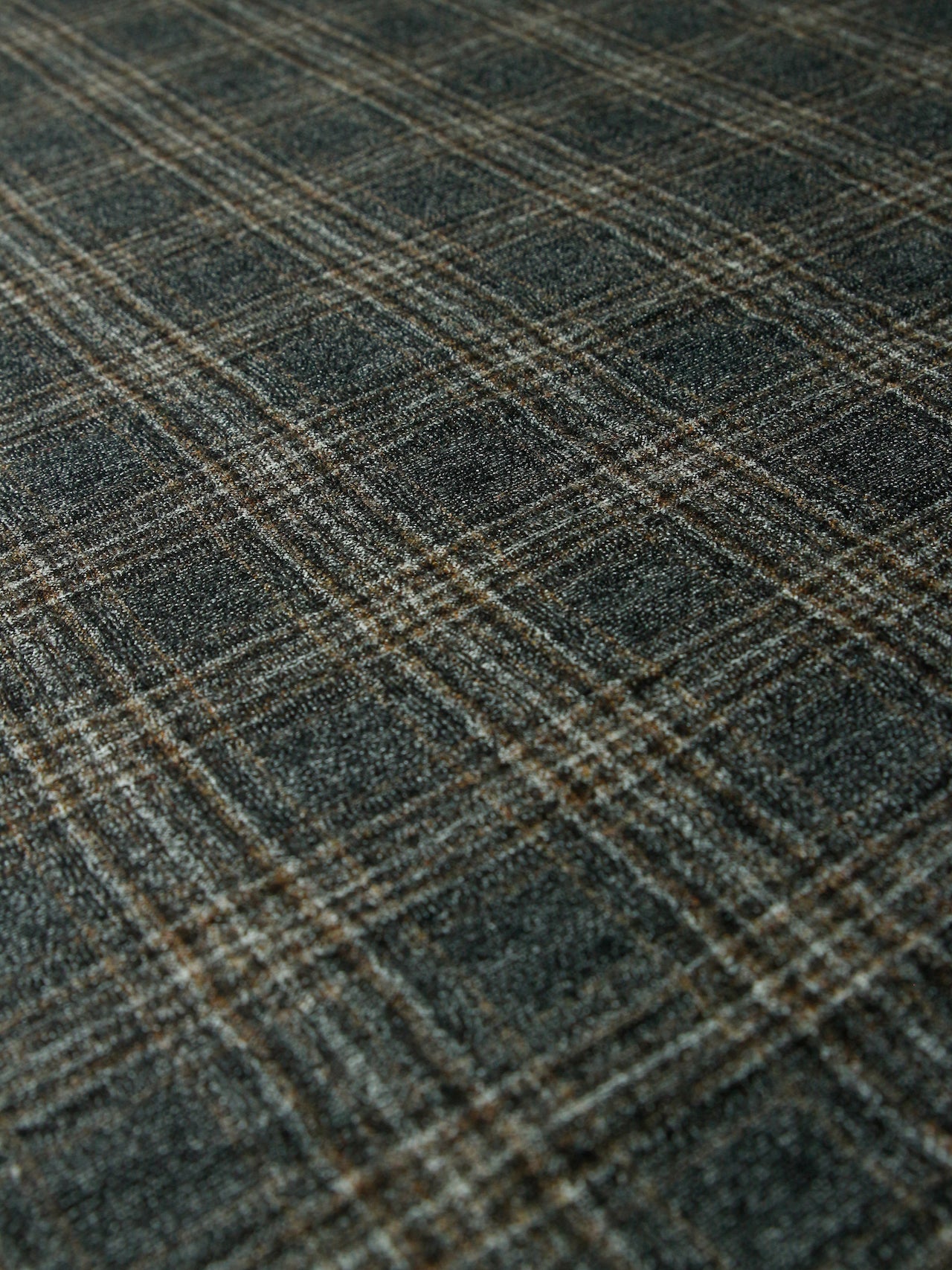 2000's Wool Classic Brown Check Fabric